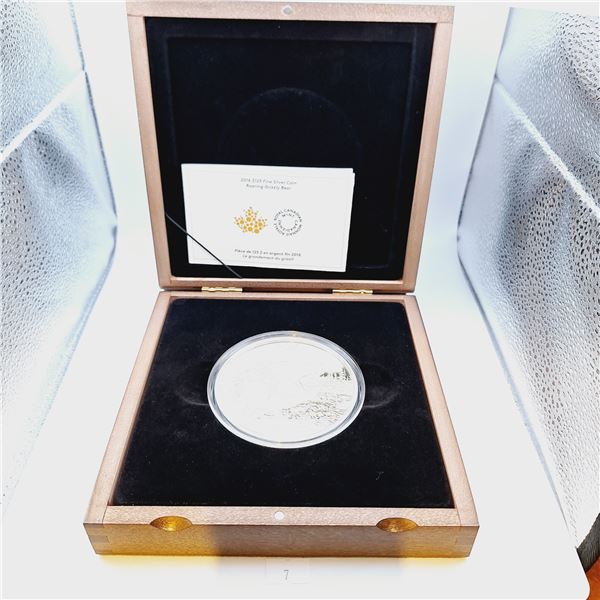 RCM 2016 $125 Fine Silver Coin - Roaring Grizzly Bear 500g 99.99% Silver