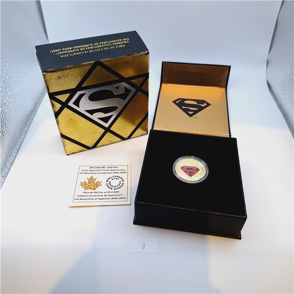RCM 2014 $100 14K Gold Coin - Iconic Comic Book Covers - Superman #596 12g 14K Gold