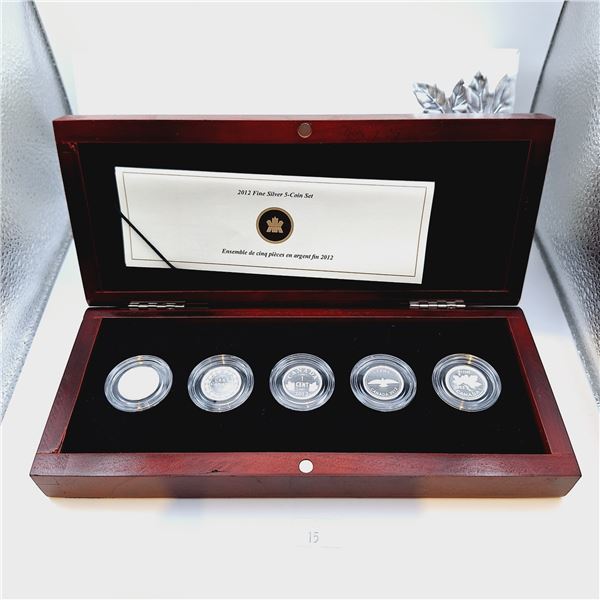 2012 Fine Silver 5-Coin Set - Farewell to the Penny 14.7g 99.99% Silver