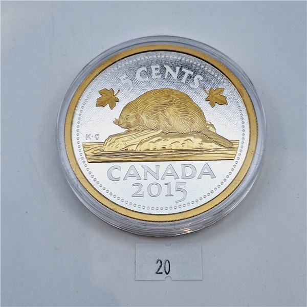 2015 Big-Coin Series 5 Cent 5oz 99.99% Silver Coin