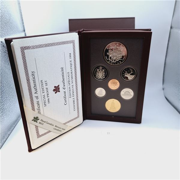 RCM 1994 Double Dollar Proof Set 25.175g 92.5% Silver