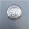 Image 1 : 1999 Canadian Silver Maple Leaf - Year of the Rabbit Privy Mark One Troy Ounce .9999 Silver