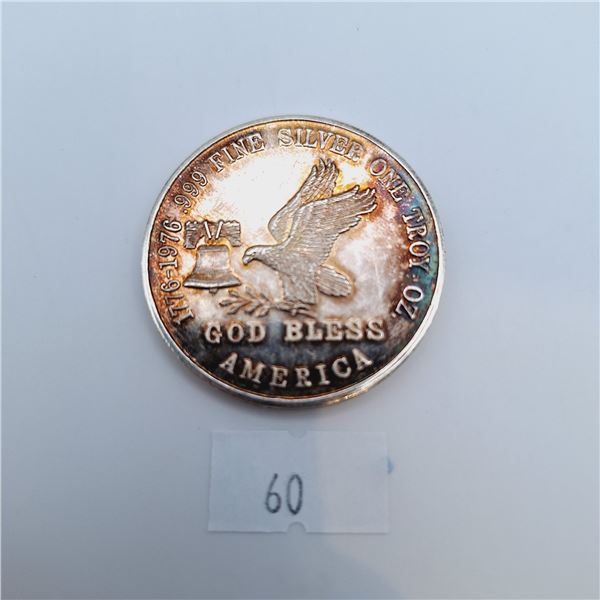 Tri-State Refining God Bless America One Troy Ounce .999 Silver Coin