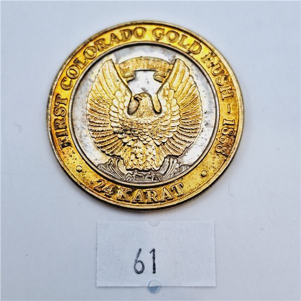 Colorado Gold Rush Gold-Plated 20.2g .999 Silver Coin