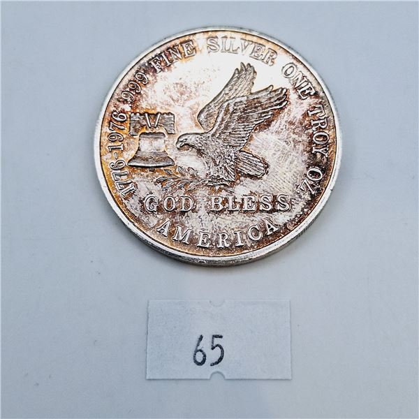 Tri-State Refining God Bless America One Troy Ounce .999 Silver Coin