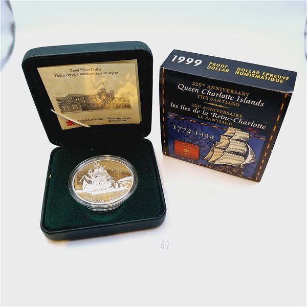 RCM 1999 Silver Proof Dollar 25.175g 92.5% Silver