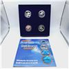 Image 2 : Canada's Ocean Giants Sterling Silver Fifty Cent 4-Coin Set 37.2g 92.5% Silver