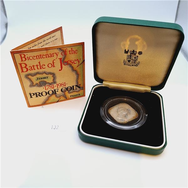 Royal Mint Bicentenary of the Battle of Jersey Proof Coin 10.45g 92.5% Silver