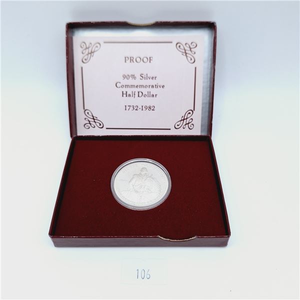 U.S. Mint 1982 George Washington Commemorative Half Dollar 12.5g 90% Silver