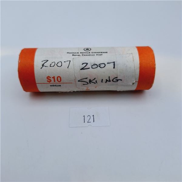 RCM 25 Cent Mint Roll 2007 Olympic Skiing $10 Face Value