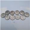 Image 1 : Ten American Kennedy Half Dollars