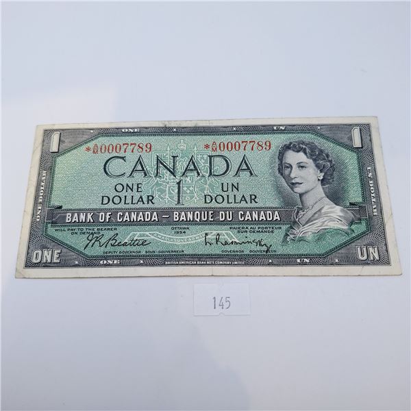 1954 Modified Canadian $1 Replacement Banknote *A/M Est. 8000 Printed