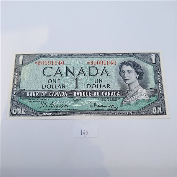 1954 Modified Canadian $1 Replacement Banknote *B/M