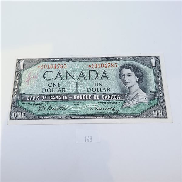 1954 Modified Canadian $1 Replacement Banknote *A/A