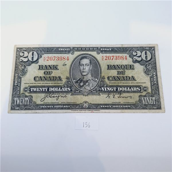1937 Bank of Canada Twenty Dollar Banknote