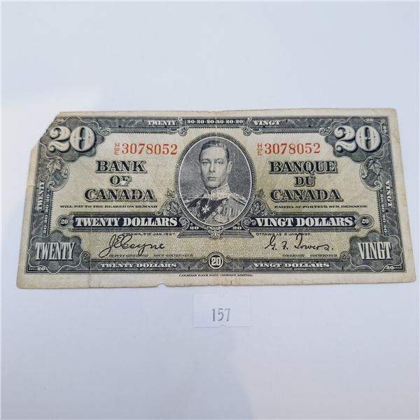 1937 Bank of Canada Twenty Dollar Banknote