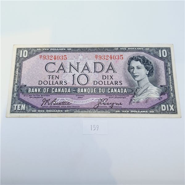 1954 Modified Ten Dollar Canadian Banknote