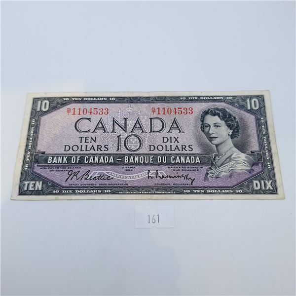 1954 Modified Ten Dollar Canadian Banknote
