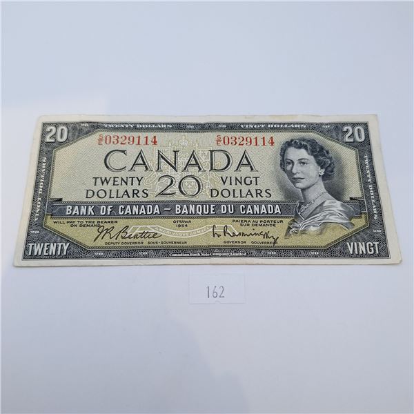 1954 Modified Twenty Dollar Canadian Banknote