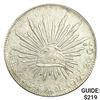 Image 1 : 1893 Mo AM Mexico Silver 8 Reales Cap&Ray AU