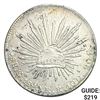 Image 1 : 1890 Go RR Mexico Silver 8 Reales Cap&Ray AU+