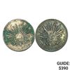 Image 1 : 1824-1892 (2) Mexico Silver 8 Reales Cap&Ray Avg Circ