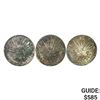 Image 1 : 1824-1892 (3) Mexico Silver 8 Reales Cap&Ray Avg Circ