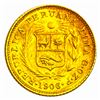 Image 2 : 1906 Peru Gold 1/5 Libra .0471 agw GEM BU