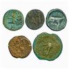 Image 2 : 1st-2nd C. BC [5] Ancient Greek Bronze Coins VF