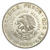 Image 2 : 1955 Mexico Silver 10 Peso Hildalgo AU