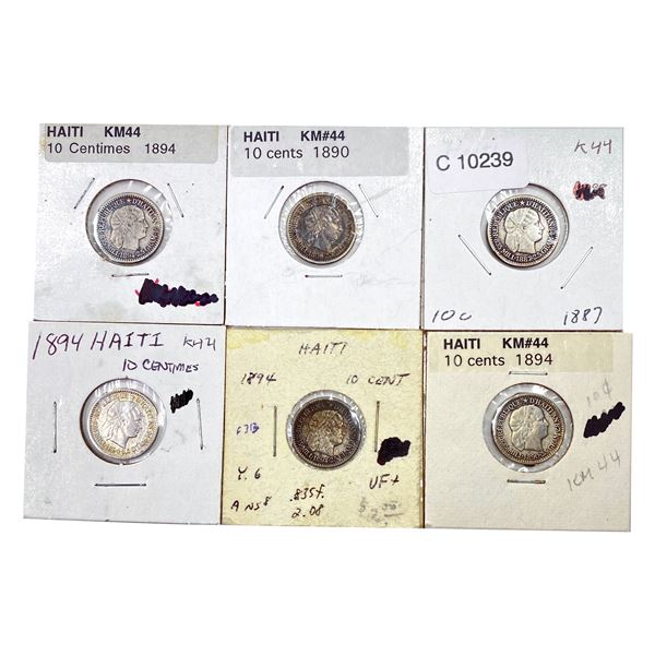 1887-1894 [6] Haiti Silver 10 centimes AU
