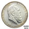 Image 1 : 1911-D Bavaria Silver 5 Mark UNCIRCULATED