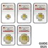 Image 1 : 2014 Maple Gilt Reverse Proof 5 Coin NGC PF70
