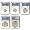 Image 2 : 2014 Maple Gilt Reverse Proof 5 Coin NGC PF70