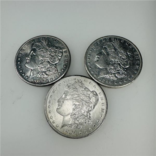 1899-1901 Morgan Silver Dollar (VG+) Consecutive Set