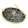 Image 3 : Vintage Mid Century 14k Gold Oval Cut Bezel Iridescent Abalone Shell Pin Brooch