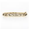 Image 1 : Vintage 14k Gold 0.94 ctw Round Diamond Infinity Open Work Hinged Bangle Bracele