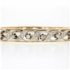 Image 2 : Vintage 14k Gold 0.94 ctw Round Diamond Infinity Open Work Hinged Bangle Bracele
