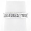 Image 1 : Solid 14K White Gold .60 ctw Baguette Cut Channel Set Diamond Stackable Band Rin