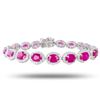 Image 1 : 14.90 ctw BURMESE Ruby and 3.91 ctw Diamond Platinum Bracelet (GIA CERTIFIED)