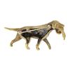 Image 3 : Vintage 18K Gold DETAILED Chesapeake Bay Retriever Hunting Dog & Duck Pin Brooch