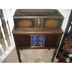Philco model 511, early electric, and console grand speaker