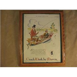 Framed 1920's Coach Works by Murray advertisement