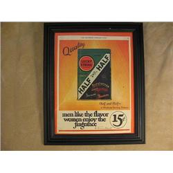 Framed colorful  Lucky Strike tobacco products advertisement from 1920's magazine