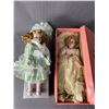 Image 1 : 2 New Beautiful Porcelain Collector Dolls