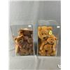 Image 2 : Lot of Collectible Beanie Babies, Full Size and Matching Miniature, ( British has 3 Sizes)In Acrylic