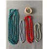 Image 1 : 4 Beaded Costume Jewelry Necklaces.& 1 Bracelet.