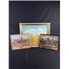 Image 1 : Lot of 3 Vintage Paintings/Prints in Frames From Local Estate.  NO SHIPPING