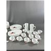 Image 2 : Lovely Large Lot of  Federal Glass Rosecrest Milk Glass Dishes