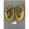 Image 2 : Lovely Lot of Vintage Cherub Chalkware Wall Plaques.